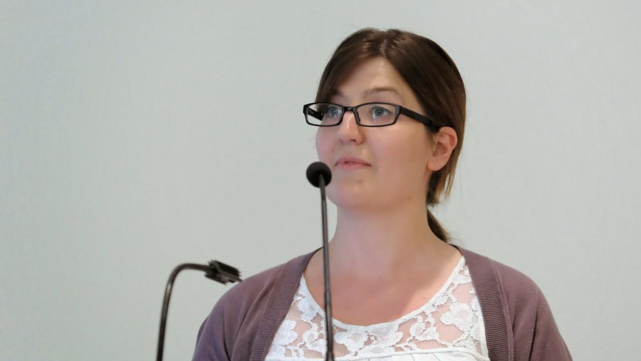 Kaitlin presenting at BMEGG symposium 2014
